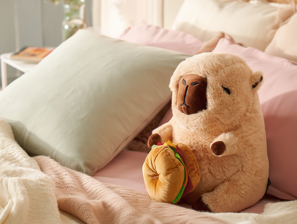 Peluche Capibara con Hamburguesa