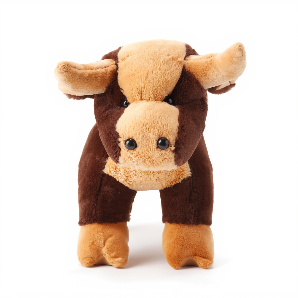 🐂 Toro de Peluche Artesanal con Pañuelo Decorativo