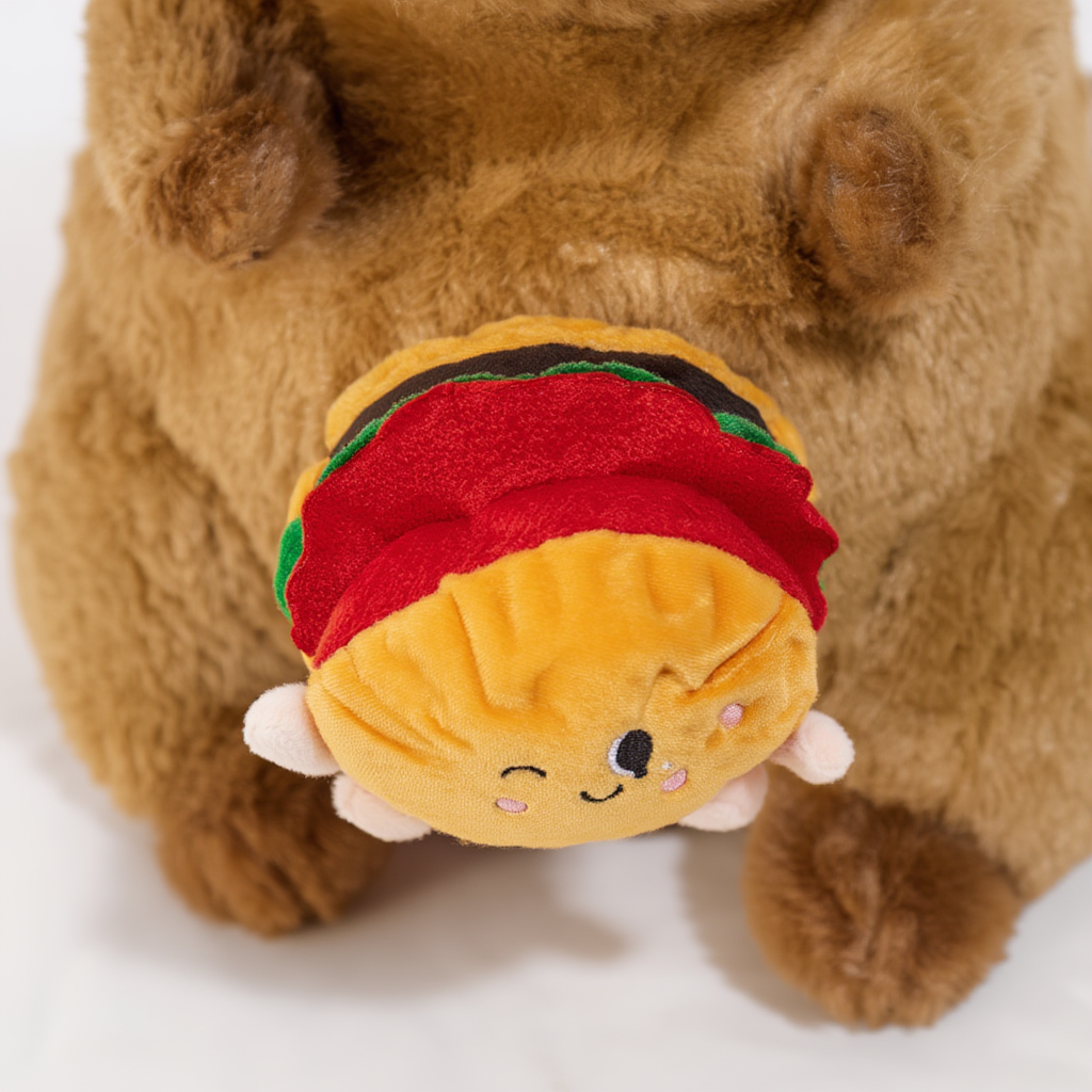 Mochila Capibara con Hamburguesa Kawaii