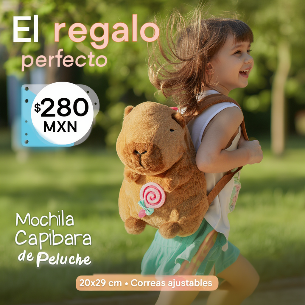 Mochila Capibara de Peluche