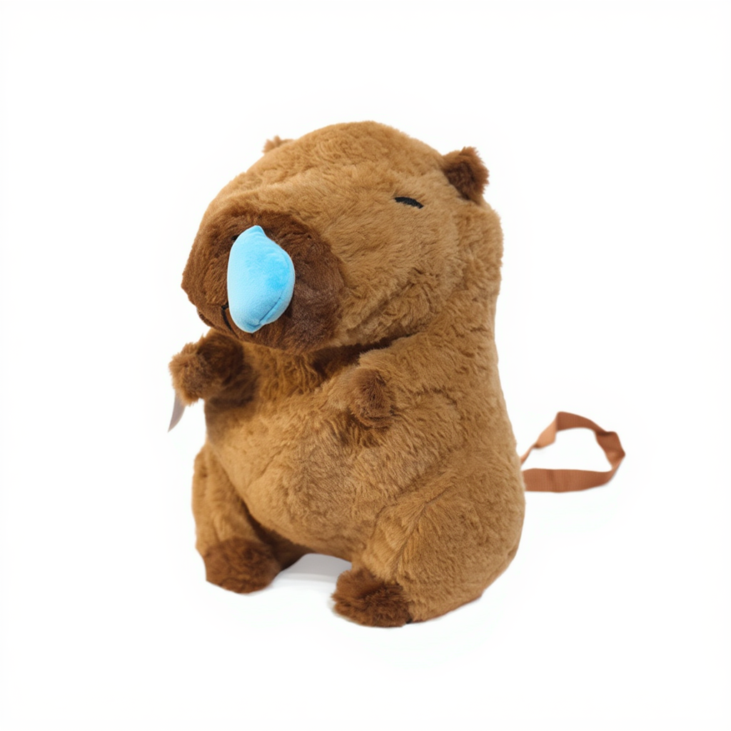 🎒 Mochila Peluche Capibara con Moquito Vibratorio
