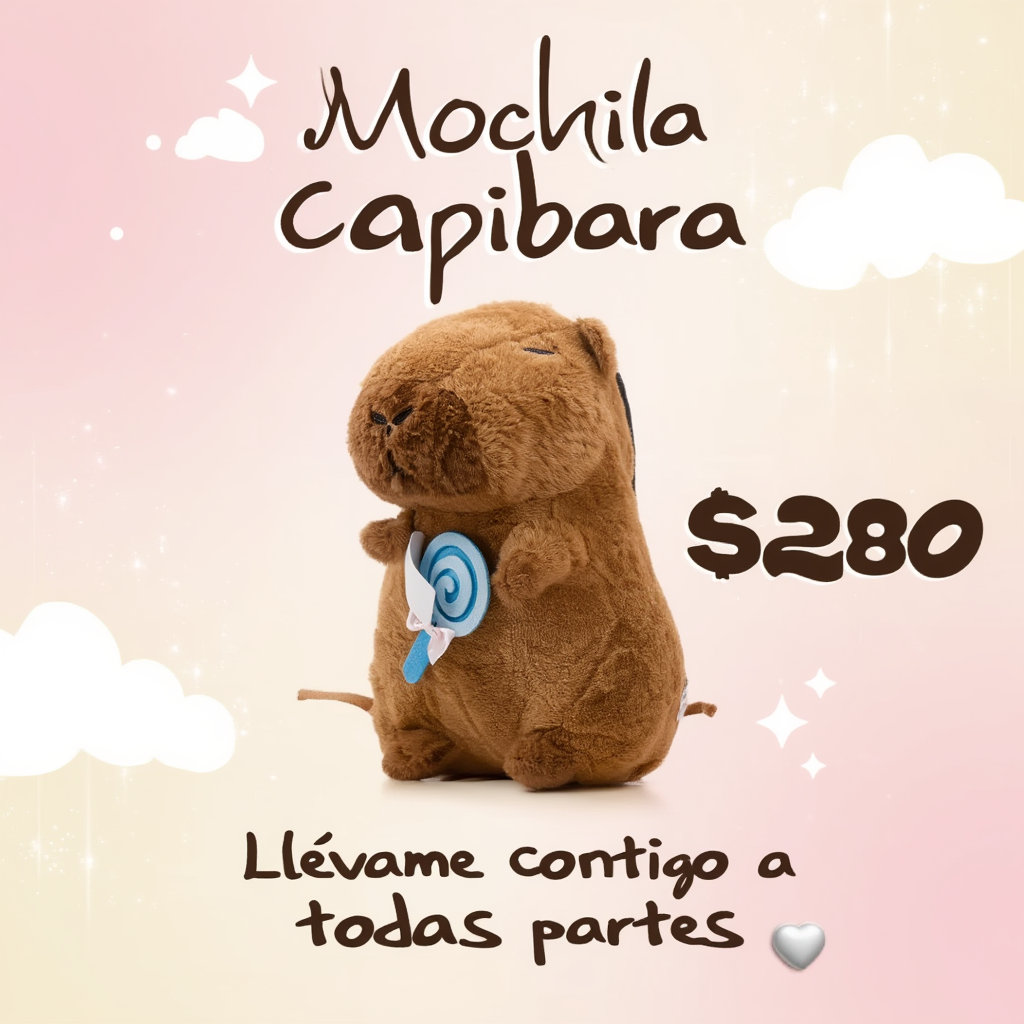 Mochila Capibara de Peluche
