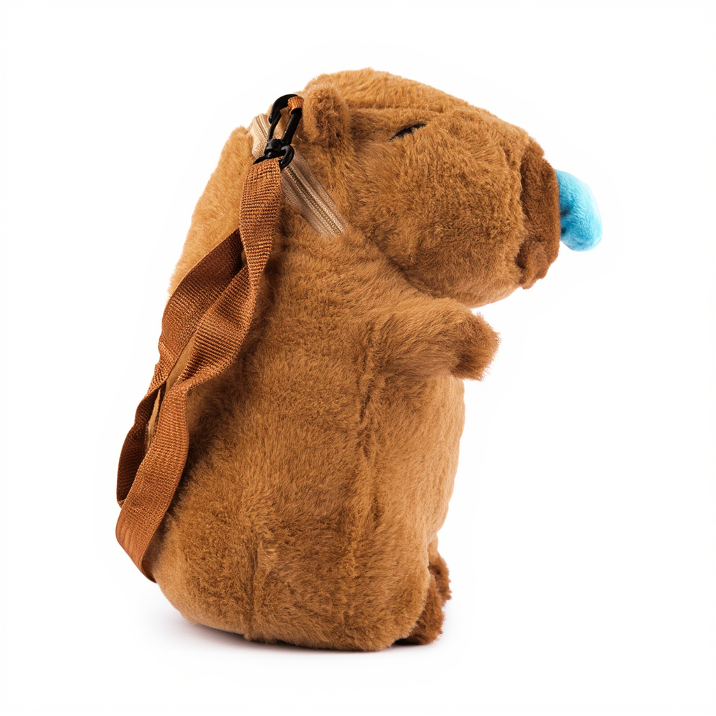 🎒 Mochila Peluche Capibara con Moquito Vibratorio